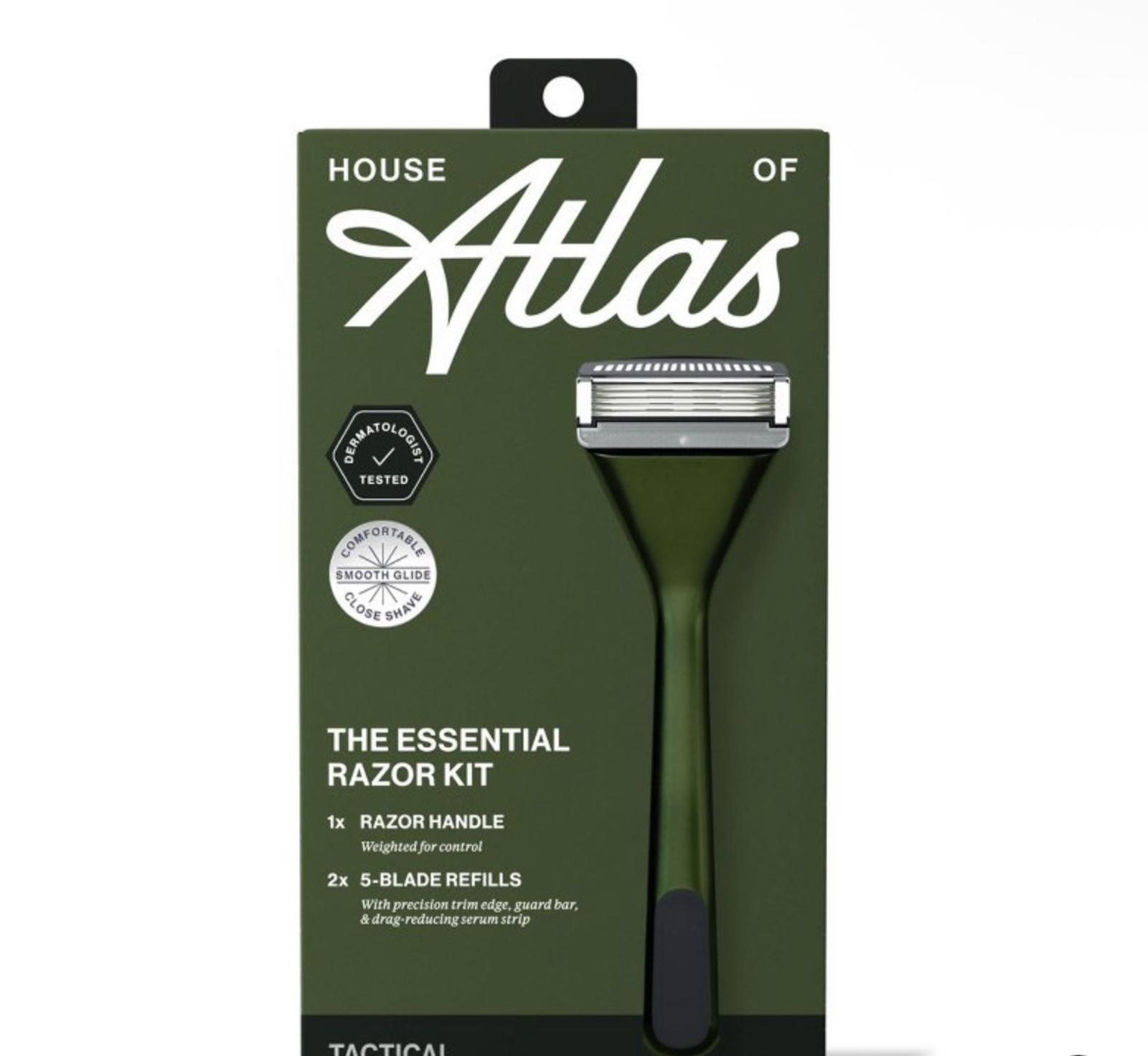 House of Atlas The Essential Razor Kit with Razor Handle and 5-Blade ...