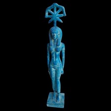 Authentic Ancient Egyptian Antique Rare Goddess Seshat Statue Figurine BC picture