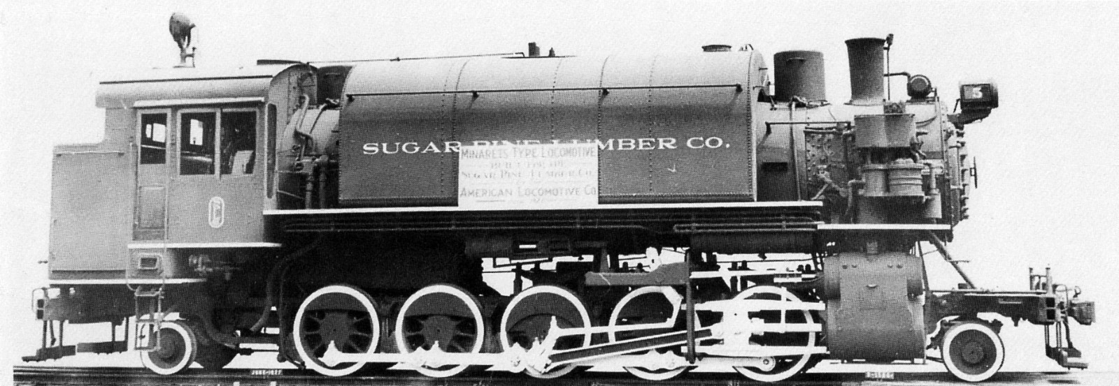 Minarets and Western Company ALCo 2-10-2ST No. 5 1926 5 x 7 Photo Minarets and Western Company ALCo 2-10-2ST No. 5 1926 5 x 7 Photo