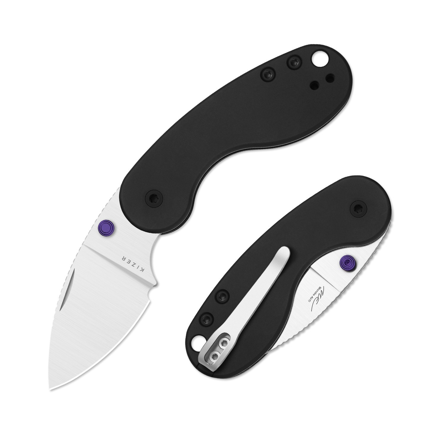 Kizer Microbe DSJ AirTi  EDC Folding Pocket Knife S35VN Blade Aluminum  Handle