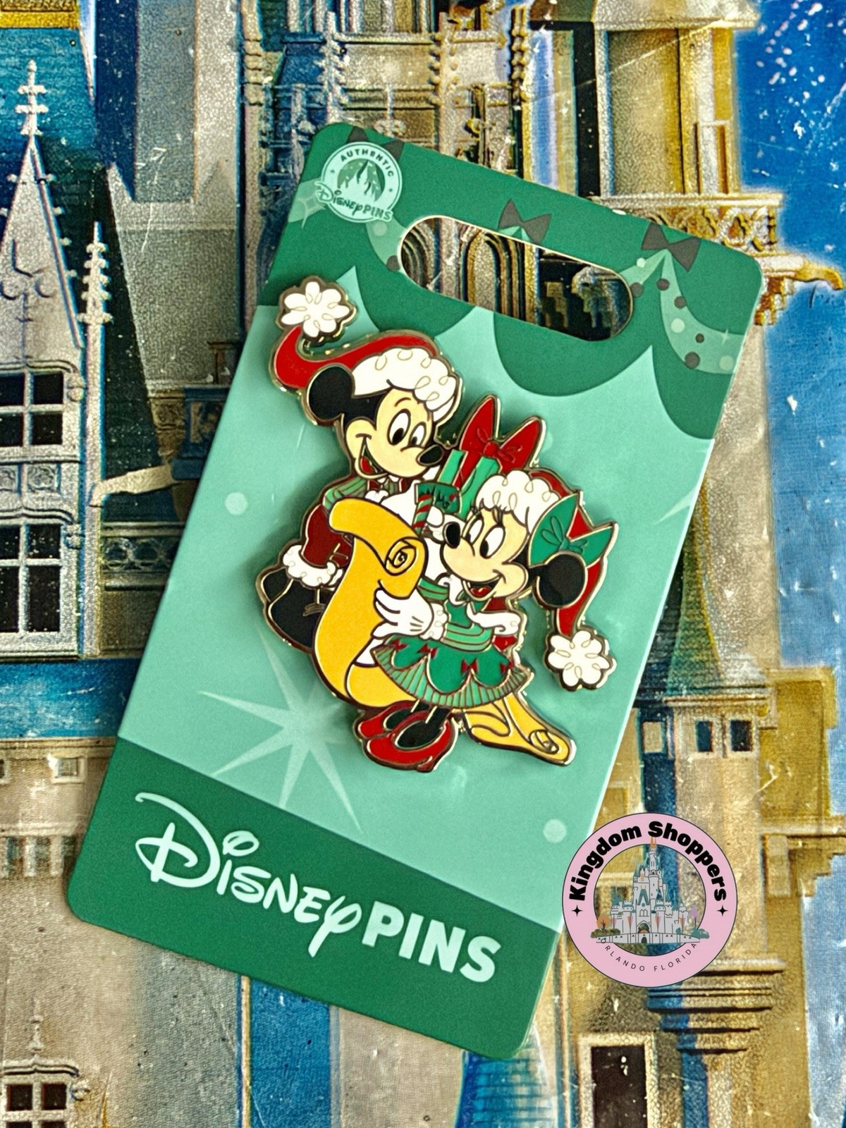2026 Disney Parks Mickey & Minnie Mouse Holiday Christmas List OE Pin