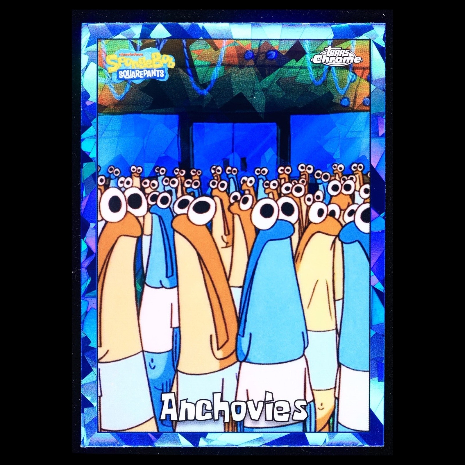2025 Topps Chrome Spongebob Sapphire Anchovies #105 2025 Topps Chrome Spongebob Sapphire Anchovies #105