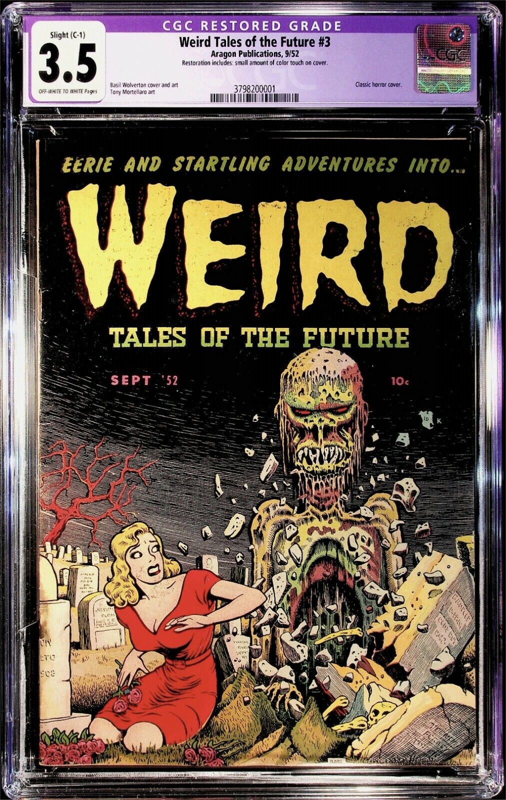 Weird Tales Of The Future 3, Sept \'52, CGC 3.5