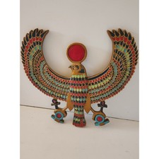 Design Toscano Horus Egyptian God Wall Sculpture Plaque Gold Falcon Deity Decor picture