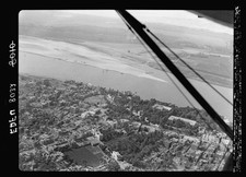 Photo:Edfu Egypt 1930s Aerial View Nile River Townscape picture