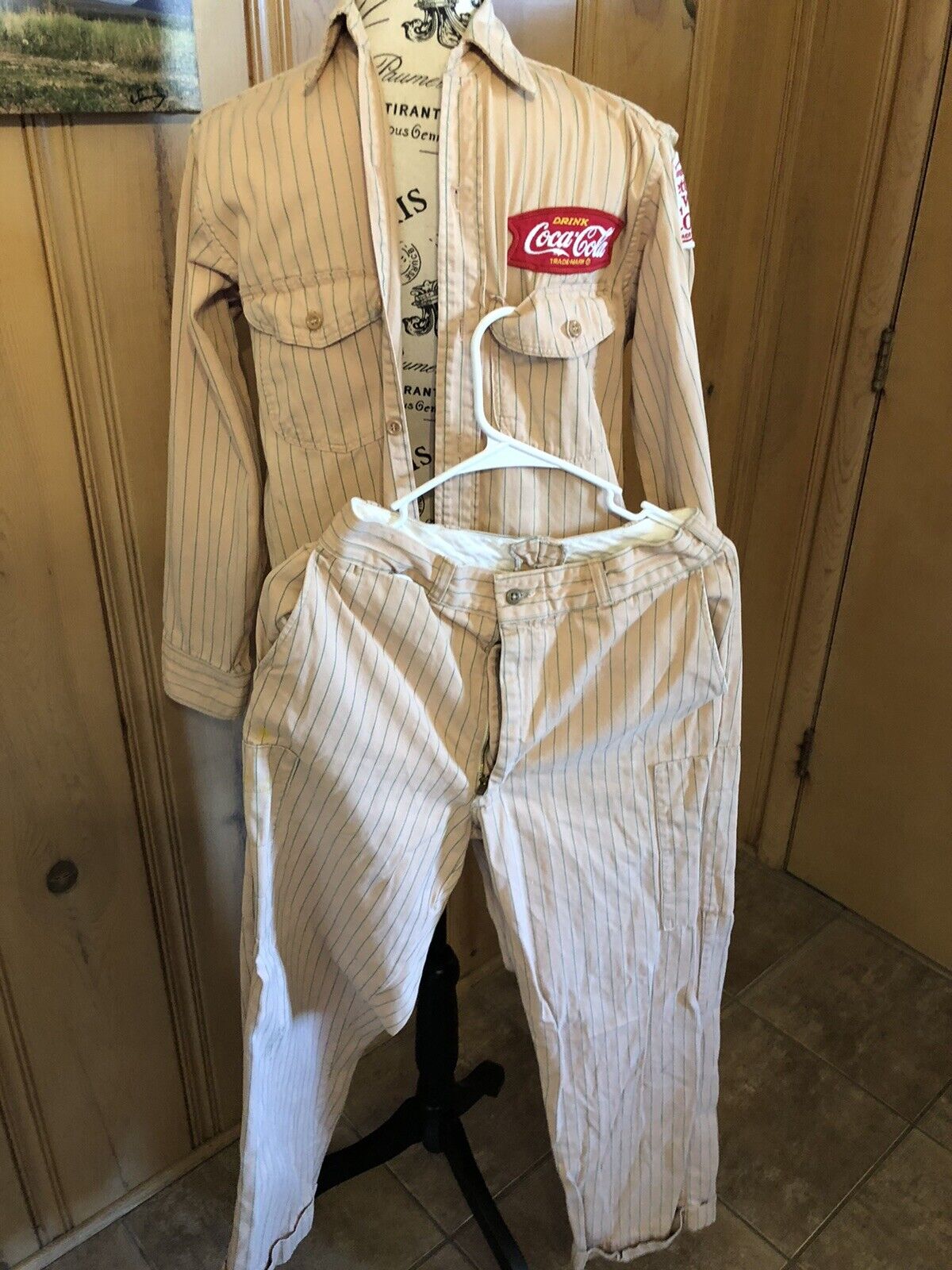 Vintage 1950-60’s Coca-Cola, Employee Uniform Shirt & Pants Lee brand 3 Patches