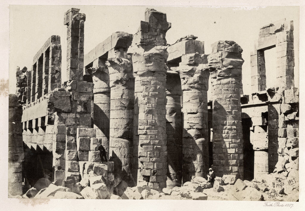 1857  PHOTO EGYPT FRITH - HALL OF COLUMNS KARNAK
