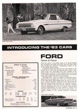 1963 FORD FALCON & FAIRLANE INTRODUCTION 2 PG ARTICLE FUTURA  picture