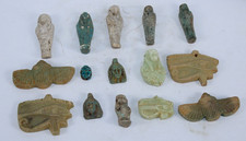 COLLECTION of 15 RARE ANCIENT EGYPTIAN PHARAONIC ANTIQUE Amulets (Egypt History) picture