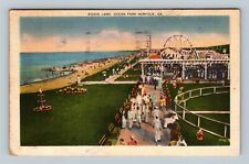 Norfolk VA, Kiddie Land, Ocean Park, Linen Virginia c1938 Postcard picture