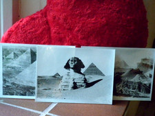 3x BUNDLE LEHNET AND LANDROCK  1924 EGYPT CAIRO GIZA PYRAMIDS SPHINX BLACK WHITE picture