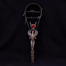 Rare Ancient Egyptian Antique Sistrum Goddess Isis Musical Instrument Art BC picture