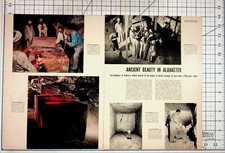 1950 Saqqara Sarcophagus Excavation Egypt Archaeology Magazine Article Page picture