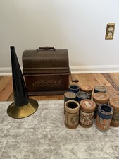 Edison Standard Phonograph Combination Type Model H 4 Min Horn 10 Cylinders picture