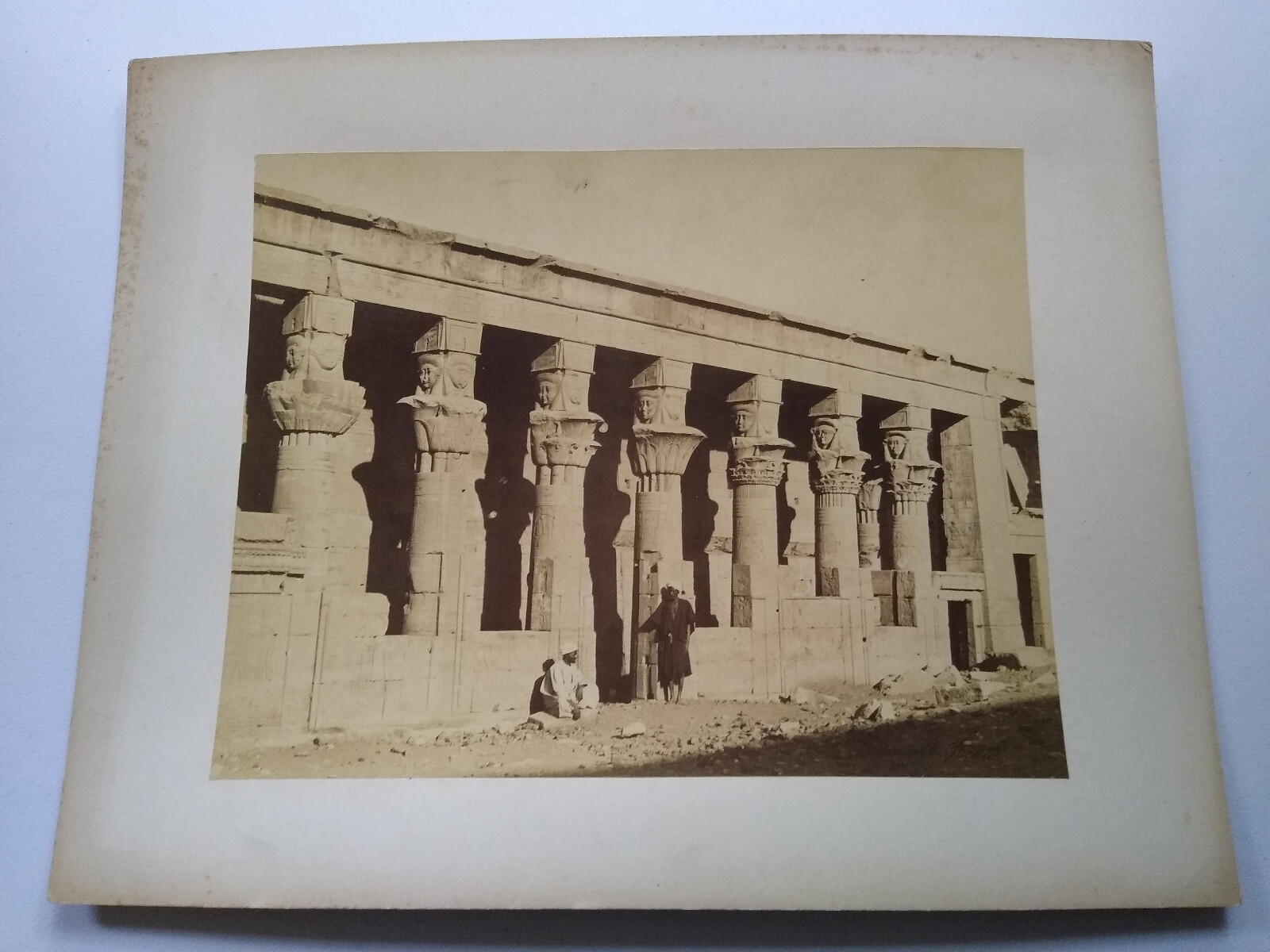 Large Format Photo Philae Temple at Aswan By Beato Large Format Photo Philae Temple at Aswan By Beato