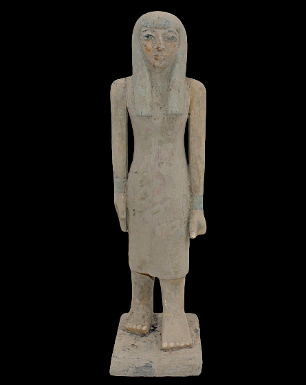 Rare Egyptian Antique Wooden Statue of Great Queen Nefertari Wife of king Ramses