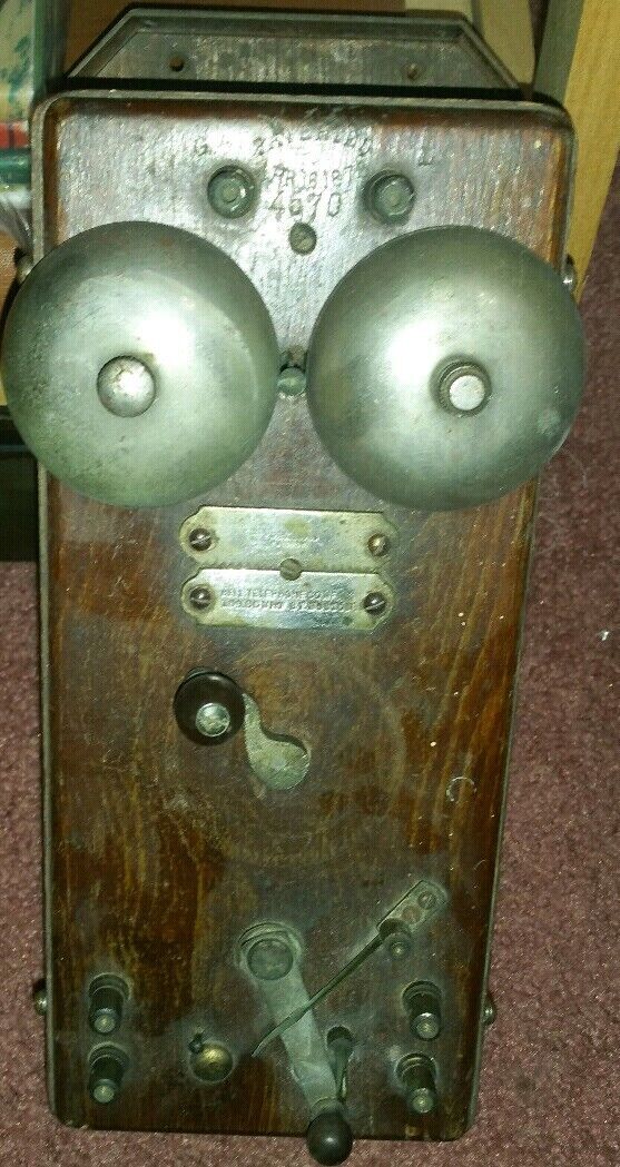 Charles Williams Electrical Works coffin early Bell telephone
