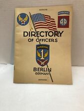 DIRECTORY OF OFFICERS OF AIRBORNE 1 BERLIN GERMANY picture