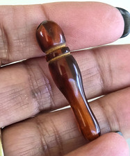 Antique Iman Cognac Cherry Amber Bakelite Minaret Master Bead 1.8gr picture