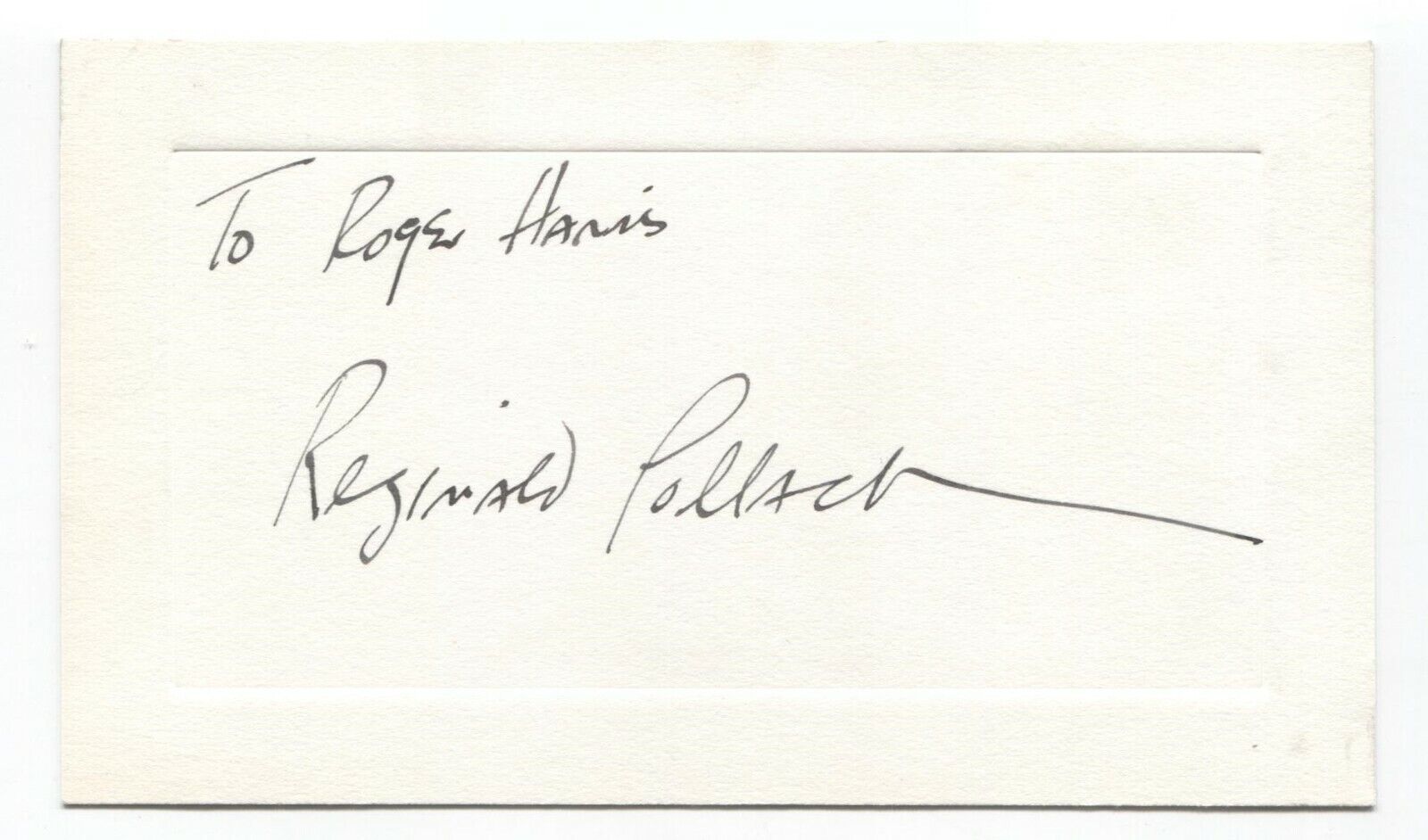 Reginald Pollack Signed Card Autographed Signature Artist Painter