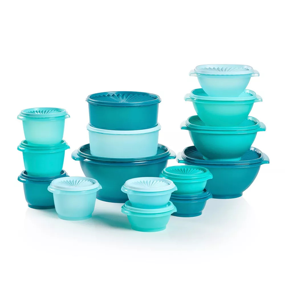 Tupperware 30pc Heritage Get it All Set Food Storage Container Set Bowl Kitchen