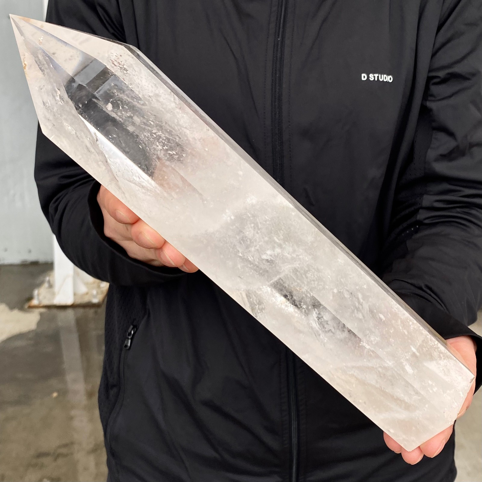 5.73LB Natural clear white crystal obelisk Crystal energy column Reiki healing 5.73LB Natural clear white crystal obelisk Crystal energy column Reiki healing