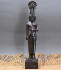 Authentic Ancient Egyptian Antique Rare Goddess Seshat Statue Figurine BC picture
