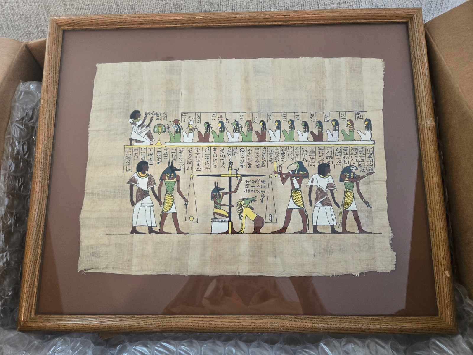 Egyptian Papyrus Art Framed Hand-Painted frame 17 Egyptian Papyrus Art Framed Hand-Painted frame 17