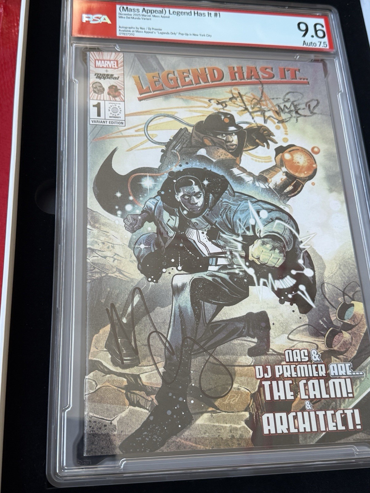 Legend Has It 1 Auto Nas Dj PREMIER Mass Appeal Marvel Cover Comic Book Nycc Psa Legend Has It 1 Auto Nas Dj PREMIER Mass Appeal Marvel Cover Comic Book Nycc Psa