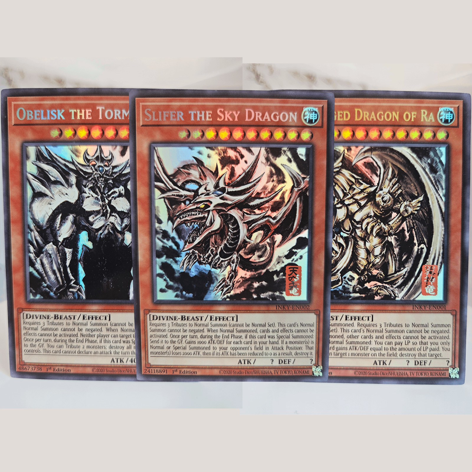 Egyptian God Set - (AW02 Ink Art) Slifer Sky Dragon/Winged Ra/Obelisk Tormentor Egyptian God Set - (AW02 Ink Art) Slifer Sky Dragon/Winged Ra/Obelisk Tormentor