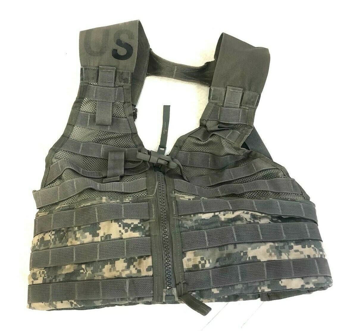ACU FLC Vest Fighting Load Carrier, US Army MOLLE II Digital Camo USGI ...