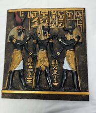 Design Toscano Rameses I Between Egyptian Gods Horus & Anubis Wall Plaque Frieze picture