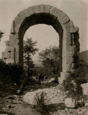 Arch of Trajan ancient Roman city of Carsulae Umbria Italy 1905 Old Photo picture