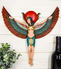 Large Ancient Egyptian Goddess Isis Ra With Open Wings Wall Decor Statue Plaque picture