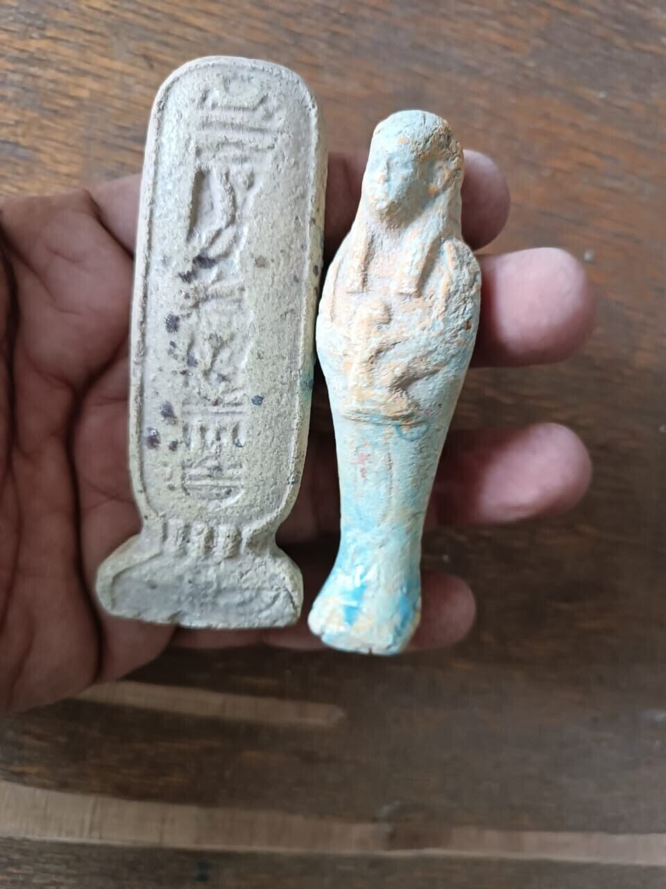 Antique Rare Ancient Egyptian Pharaonic Ushabti and Hieroglyph Board Egyptian BC
