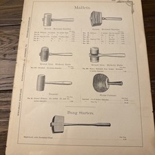 VTG Print Ad Bung Starter Mallet Lingum Vitae Stone Cutter Hickory Maplewood picture