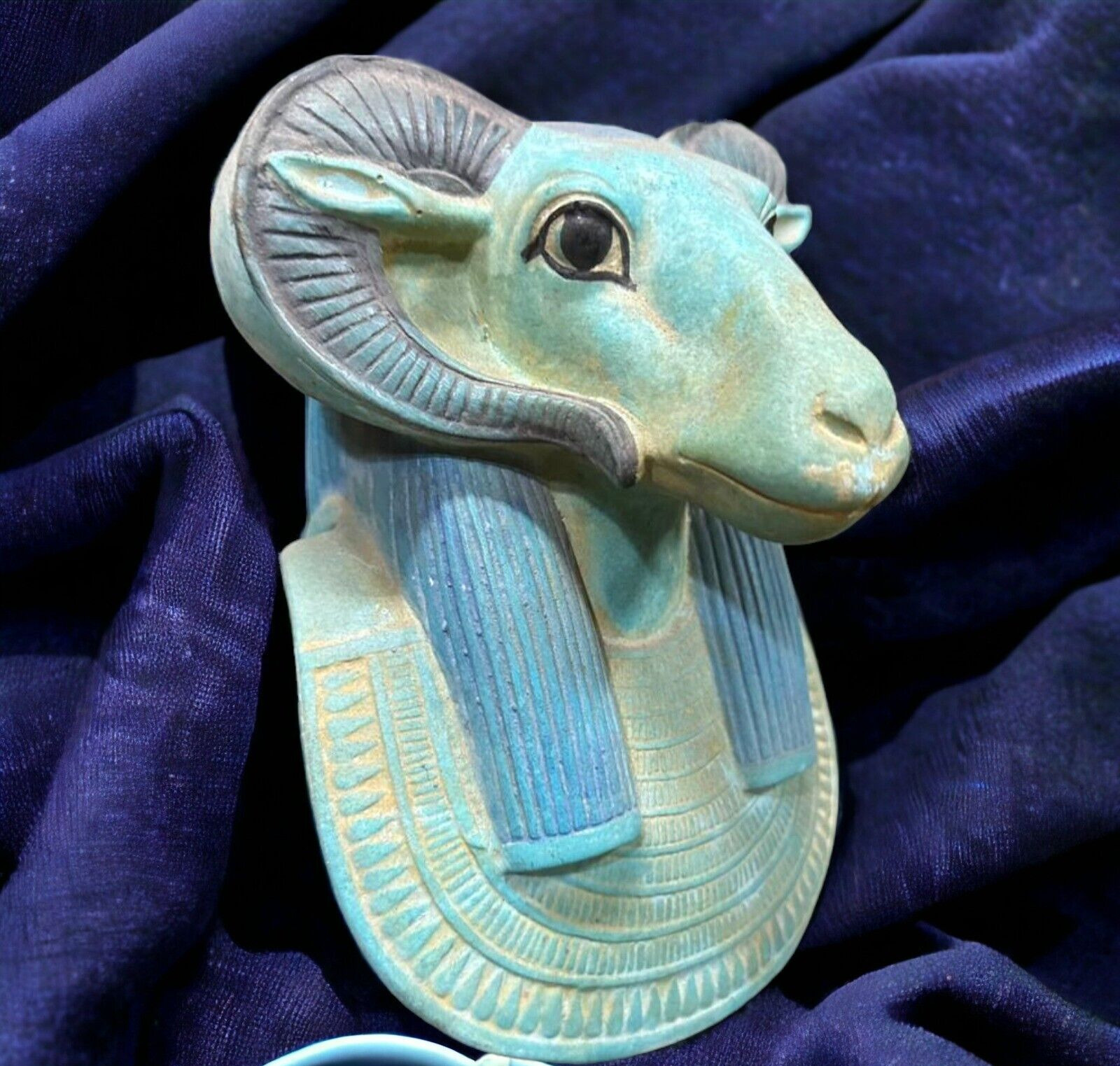 Rare Ancient Egyptian Artifacts Head Khnum God of Water Egyptian Pharaonic BC