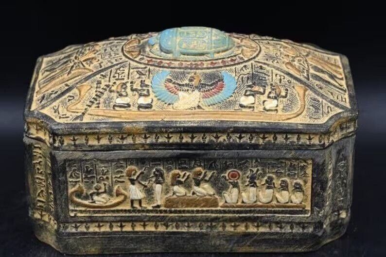 A wonderful old jewelry box  from the ancient Pharaonic heritage  made in  Egypt