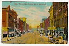 Akron OH Postcard Howard Street View Federmans Store Cable Car Summit County picture