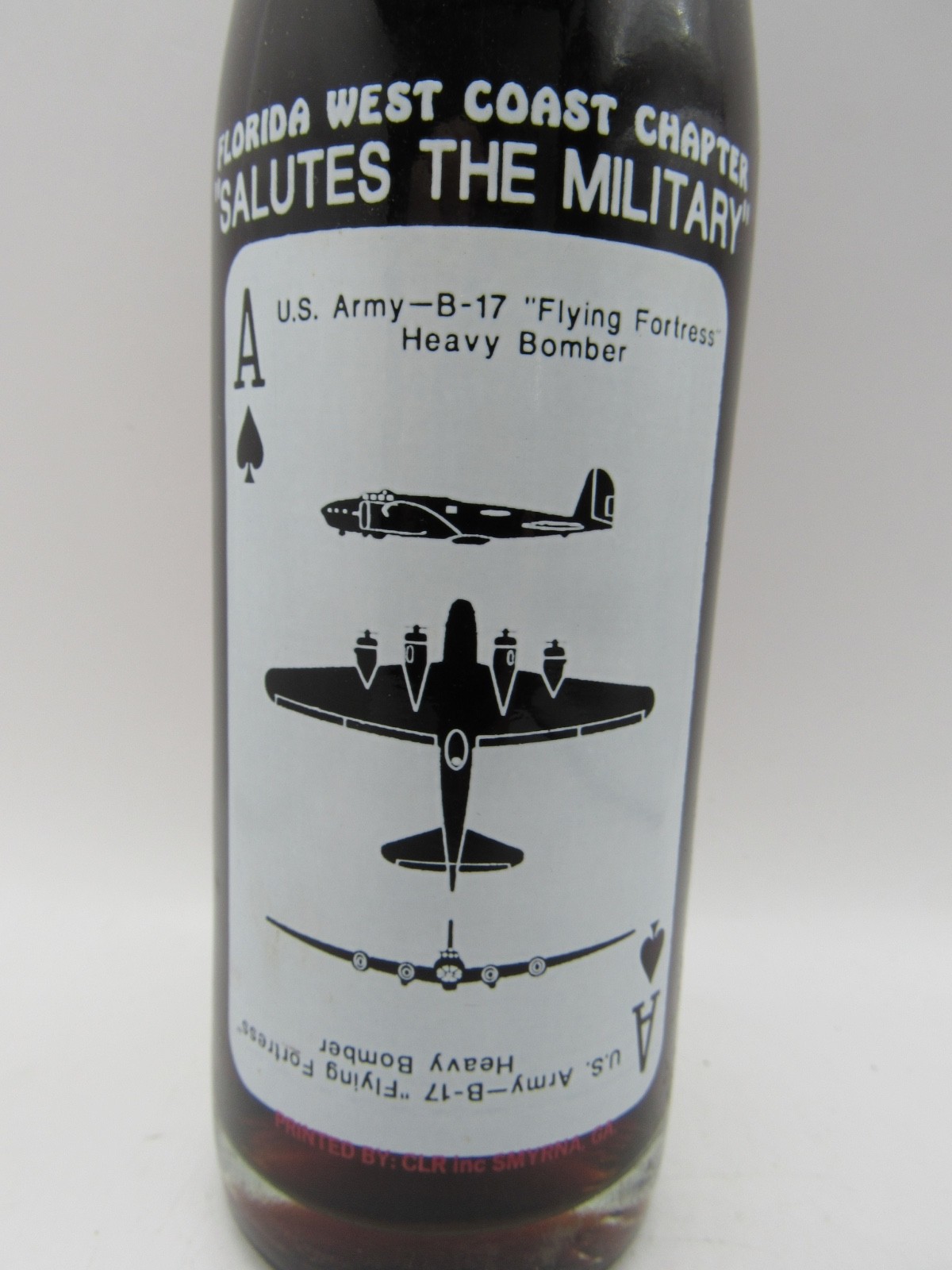 PLANE SPOTTER CARD - Coca Cola Bottle - Florida West Coast Salutes the Military