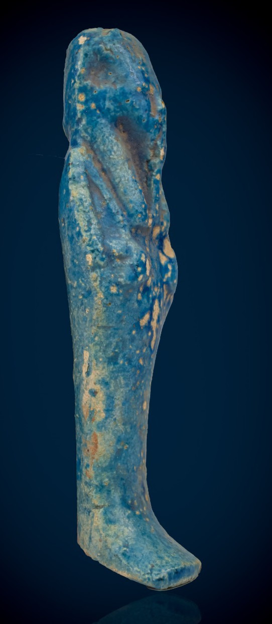 Ancient Egyptian Antiques Blue Faience Ushabti Shabti Rare Funerary Artifact BC Ancient Egyptian Antiques Blue Faience Ushabti Shabti Rare Funerary Artifact BC