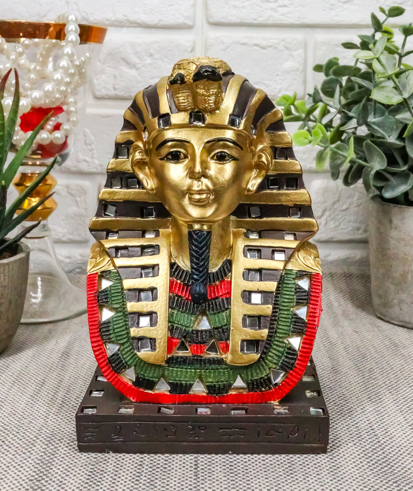 Ancient Egyptian Mask Of King Tut Bust Statue 6