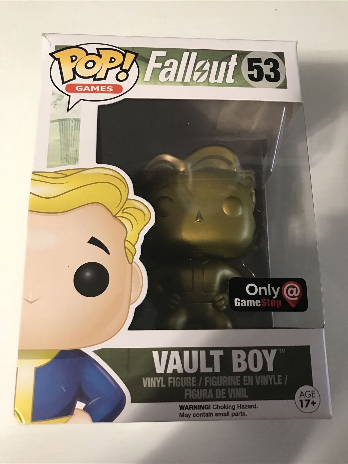 Funko Pop Fallout #53 Vault Boy. In Great Condition. Game Stop Exclusive. Gold.