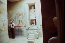 1978 Kodachrome 35mm Slide, Saqqara Egypt, Mastaba of Ti, Ancient Tomb Statue picture