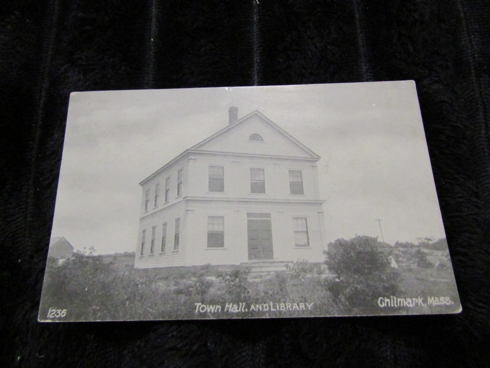 1916 Vintage Postcard Town Hall And Library Chilmark Mass Marthas Vineyard