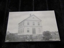 1916 Vintage Postcard Town Hall And Library Chilmark Mass Marthas Vineyard picture