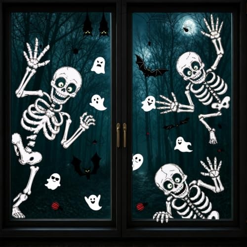 Halloween Window Clings Decor Halloween Decorations Skeleton Ghost Stickers Halloween Window Clings Decor Halloween Decorations Skeleton Ghost Stickers