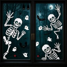 Halloween Window Clings Decor Halloween Decorations Skeleton Ghost Stickers picture