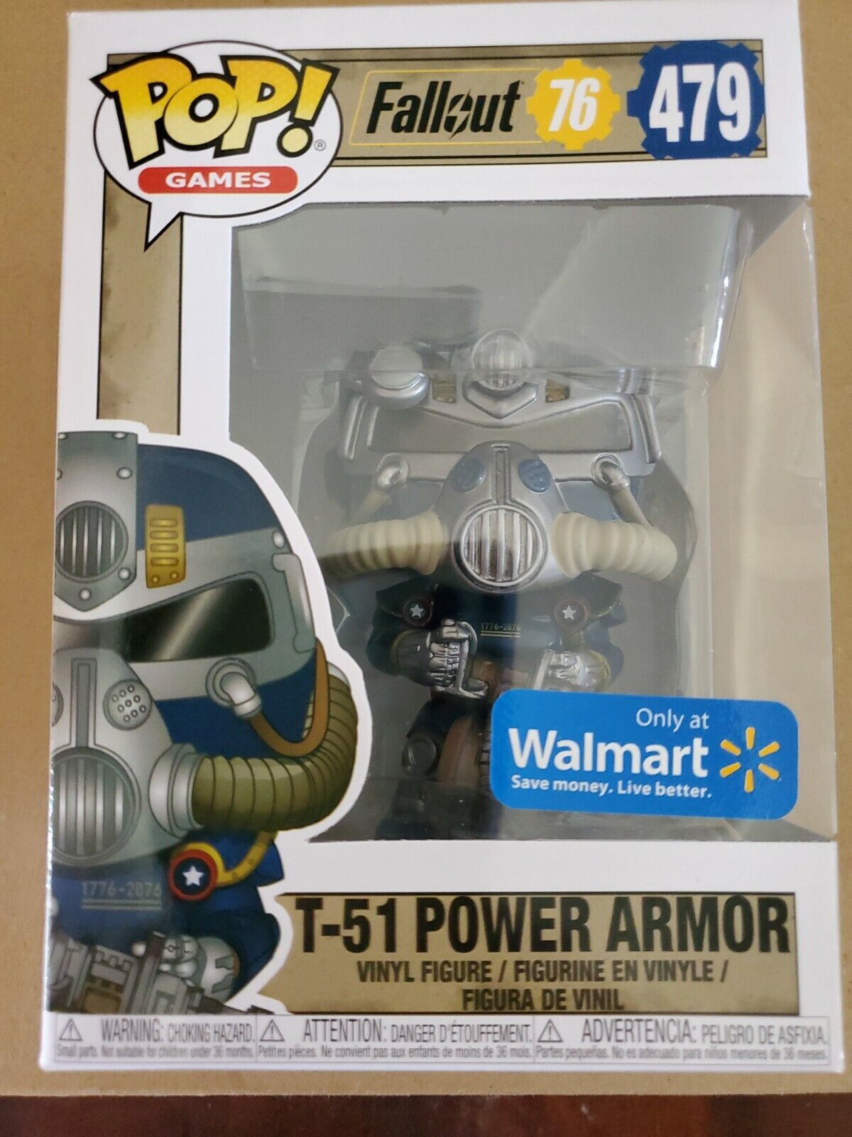 Funko Pop Games Fallout 76 T-51 Blue Power Armor #479 Walmart Exclusive