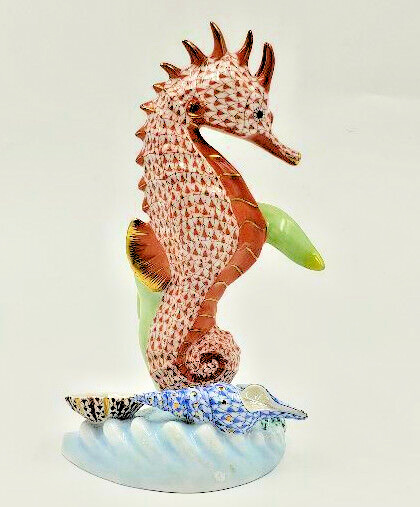 HEREND GUILD SEAHORSE *BRAND NEW* RUST FISHNET #15237 Numbered 60/250 LIMTED ED